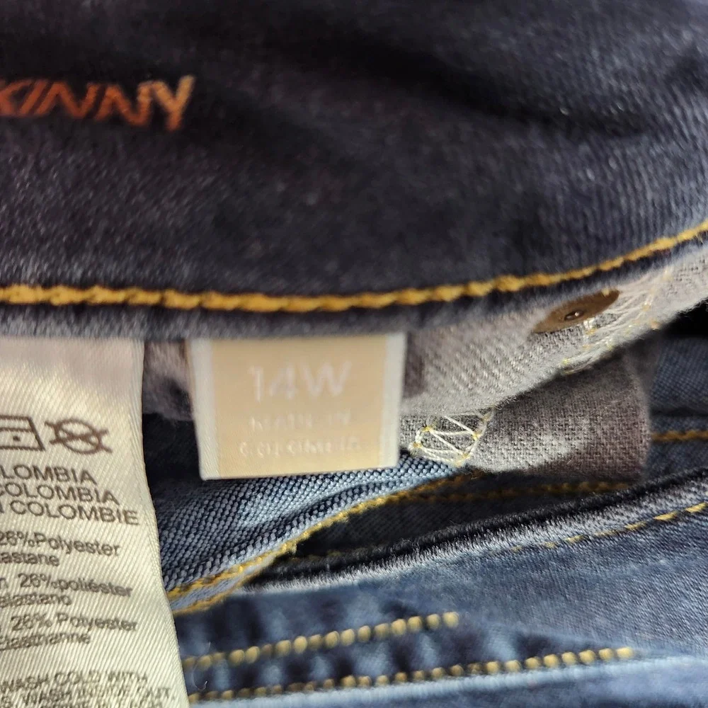 MICHAEL KORS Izzy‎ Skinny Jeans Dark Wash Women Size 14W Stretch Denim Preppy